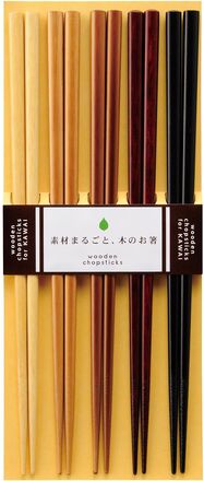 Kawai Chop Sticks Natural Wood Home Tableware Cutlery Chopsticks Black Kawai