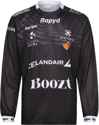 Iceland Goalkeeper Shirt 23/24 Sport T-Langærmet Skjorte Black Kempa