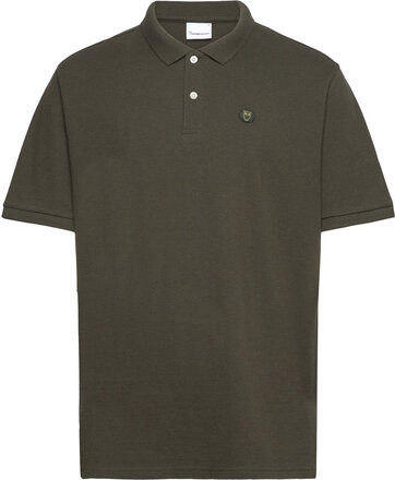 Toke Basic Badge Polo - Gots/Vegan Tops Polos Short-sleeved Green Knowledge Cotton Apparel
