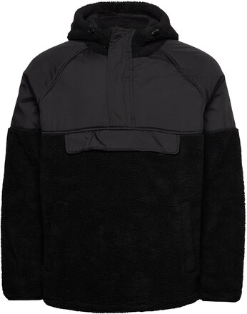 Teddy Over D Anorak - Grs/Vegan Outerwear Jackets Anoraks Black Knowledge Cotton Apparel