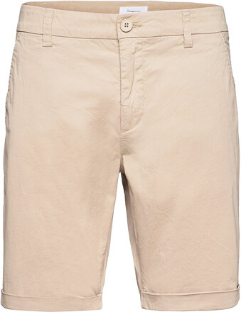 Chuck Regular Chino Poplin Shorts - Bottoms Shorts Chinos Shorts Beige Knowledge Cotton Apparel