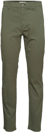 Chuck Regular Chino Poplin Pants - Chinos Bukser Grønn Knowledge Cotton Apparel*Betinget Tilbud