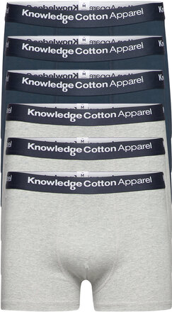 6-Pack Underwear - Gots/Vegan Boksershorts Multi/mønstret Knowledge Cotton Apparel*Betinget Tilbud