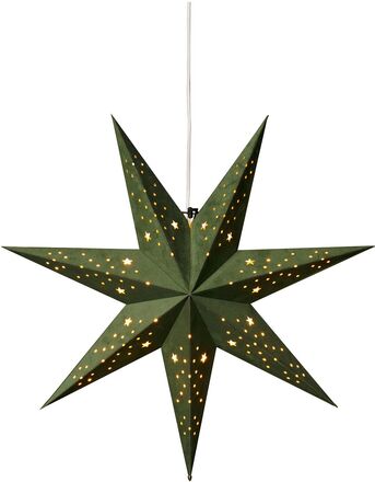 Pappersstjärna Sammet 60 Cm Home Decoration Christmas Decoration Christmas Lighting Christmas Starlights Green Konstsmide