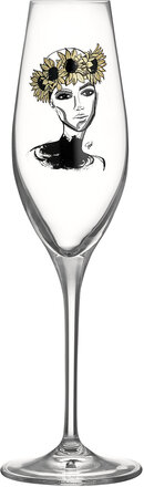 All About You Let´s Celebrate You Flute Champagne Glass 2-Pack Home Tableware Glass Champagne Glass Nude Kosta Boda