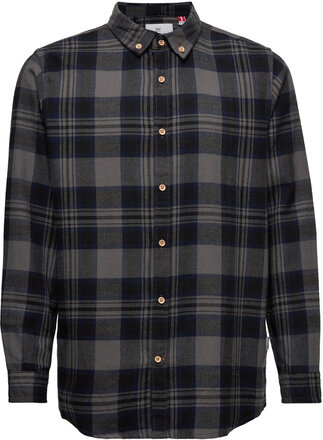 Johan Kids Flannel Check Shirt Tops Shirts Long-sleeved Shirts Multi/patterned Kronstadt