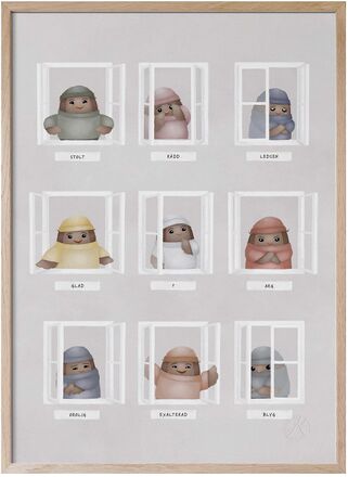 Mina Känslor Home Kids Decor Posters & Frames Posters Feelings Multi/mønstret Kunskapstavlan®*Betinget Tilbud