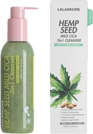 Hemp Seed Cica 3In1 Cleanser Ansiktstvätt Sminkborttagning Cleanser Nude LALA Recipe