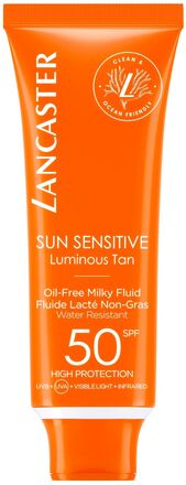 Sun Sensitive Oil Free Milky Fluid Spf50 50 Ml Solcreme Ansigt Nude Lancaster