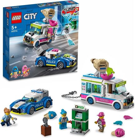 Police Ice Cream Truck Police Chase Van Toy Toys LEGO Toys LEGO City Multi/mønstret LEGO*Betinget Tilbud