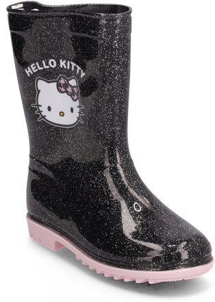 Hello Kitty Rainboot Shoes Rubberboots High Rubberboots Unlined Rubberboots Svart Hello Kitty*Betinget Tilbud
