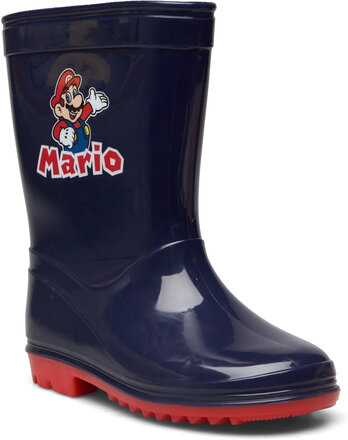 Super Mario Rainboots Shoes Rubberboots High Rubberboots Lined Rubberboots Marineblå Super Mario*Betinget Tilbud