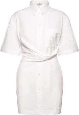 Deconstructed Short Sleeve Dress Designers Short Dress White Les Coyotes De Paris