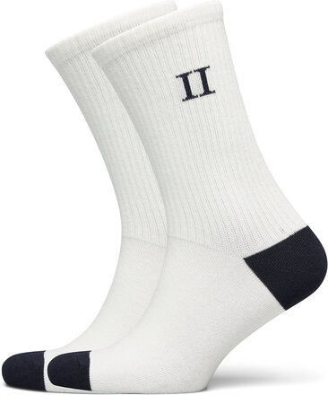 William 2-Pack Socks Underwear Socks Regular Socks White Les Deux