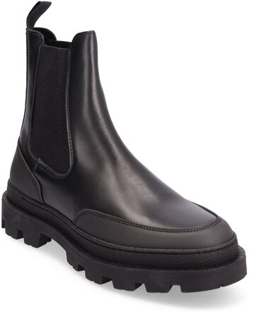 Tanner Leather Chelsea Boot Støvlet Chelsea Boot Black Les Deux