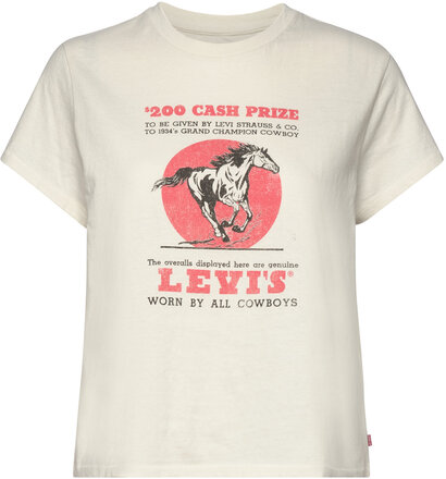 Graphic Classic Tee Cash Prize Tops T-shirts & Tops Short-sleeved Cream LEVI´S Women