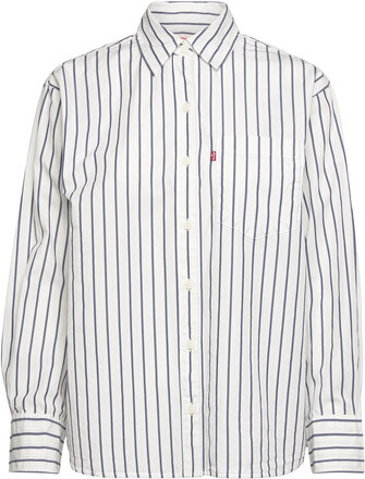 Nola Shirt Jenny Stripe Crown Langermet Skjorte Hvit LEVI´S Women*Betinget Tilbud