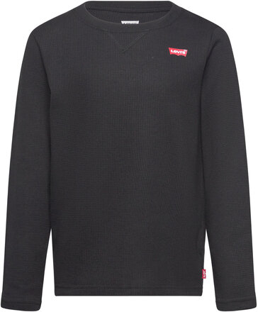 Levi's® Thermal Crew Knit Top Tops T-shirts Long-sleeved T-shirts Black Levi's