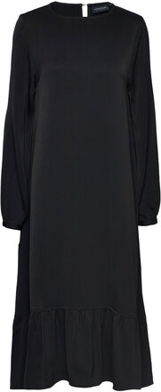 Kinsley Viscose Crepe Dress Knælang Kjole Black Lexington Clothing