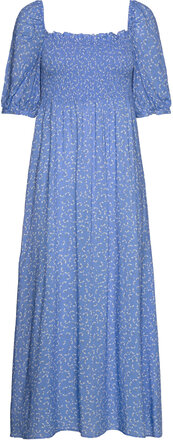 Alaia Printed Dress Dresses Summer Dresses Blå Lexington Clothing*Betinget Tilbud