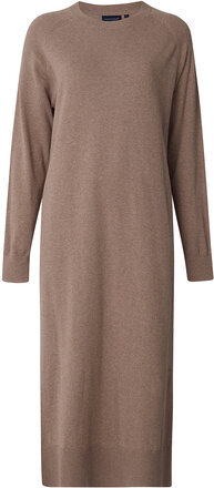 Ivana Cotton/Cashmere Knitted Dress Dresses Knitted Dresses Brown Lexington Clothing