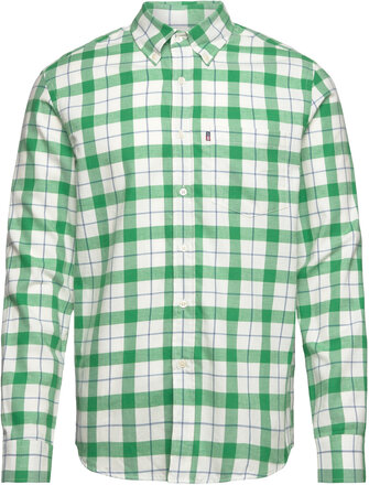 Casual Flannel Check B.d Shirt Skjorte Uformell Grønn Lexington Clothing*Betinget Tilbud