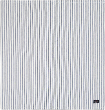 Icons Cotton Herringb Striped Napkin Home Textiles Kitchen Textiles Napkins Cloth Napkins Blå Lexington Home*Betinget Tilbud