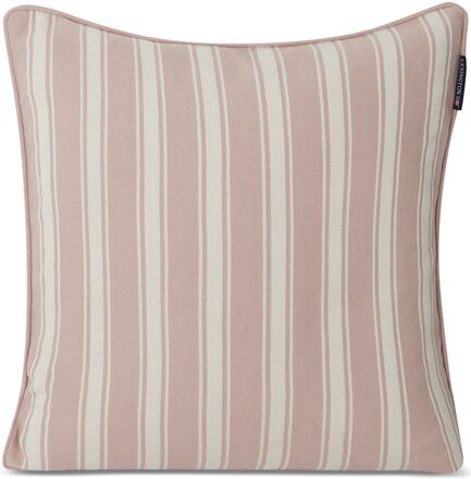 All Over Striped Organic Cotton Twill Pillow Cover Home Textiles Cushions & Blankets Cushion Covers Pink Lexington Home