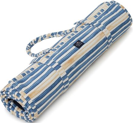 Blue/Oat Striped Cotton Canvas Beach Mat Home Textiles Sun Mattresses Multi/mønstret Lexington Home*Betinget Tilbud
