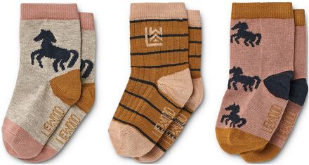 Silas Socks 3-Pack Sokker Strømper Multi/patterned Liewood