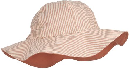 Amelia Reversible Seersucker Sun Ha Solhatt Korall Liewood*Betinget Tilbud