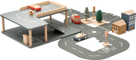 Village Road Set Toys Playsets & Action Figures Play Sets Multi/mønstret Liewood*Betinget Tilbud