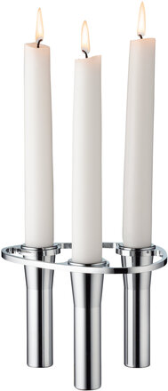 Lind Curve Candle Holder Base Chrome Home Decoration Candlesticks & Tealight Holders Candlesticks Sølv LIND DNA*Betinget Tilbud