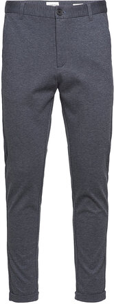 Superflex Knitted Cropped Pant Bottoms Trousers Chinos Blue Lindbergh