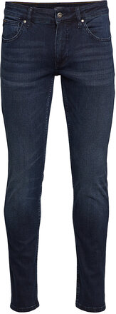 Tapered Fit Jeans - Dark Rinse Bottoms Jeans Tapered Blue Lindbergh