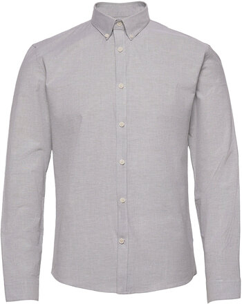 Oxford Superflex Shirt L/S Skjorte Business Grå Lindbergh*Betinget Tilbud