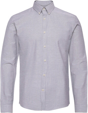 Oxford Superflex Shirt L/S Skjorte Business Grå Lindbergh*Betinget Tilbud