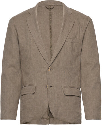 Cotton Linen Blazer Suits & Blazers Blazers Single Breasted Blazers Brown Lindbergh
