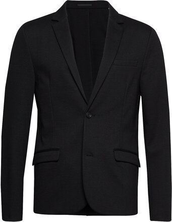 Superflex Knitted Blazer Suits & Blazers Blazers Single Breasted Blazers Svart Lindbergh*Betinget Tilbud