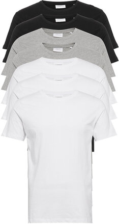Basic O-Neck Tee S/S 7 Pack T-shirts Short-sleeved Hvit Lindbergh*Betinget Tilbud