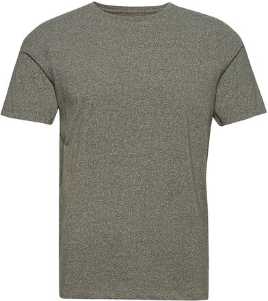 Mouliné O-Neck Tee S/S T-shirts Short-sleeved Grå Lindbergh*Betinget Tilbud