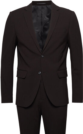 Plain Mens Suit - Normal Lenght Kostym Black Lindbergh