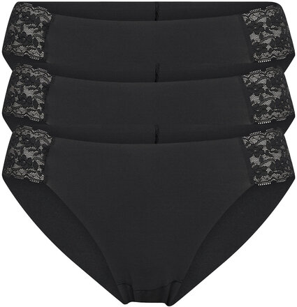 Brief Lace Inv Brazilian Low 3 Lingerie Panties Brazilian Panties Svart Lindex*Betinget Tilbud