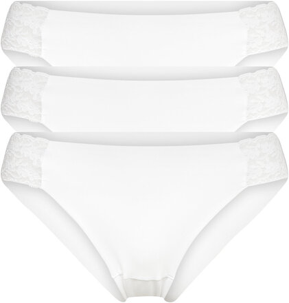 Brief Lace Inv Brazilian Low 3 Lingerie Panties Brazilian Panties Hvit Lindex*Betinget Tilbud
