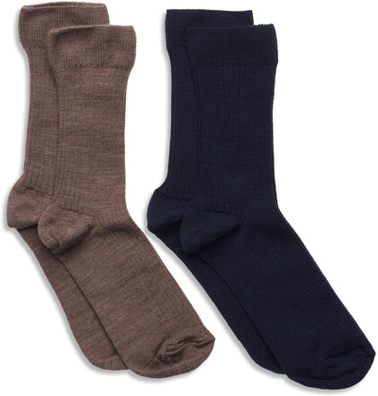 Sock 2P Wool Big Boy Sockor Strumpor Multi/patterned Lindex