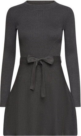 Dress Malin Knitted Kort Klänning Grey Lindex