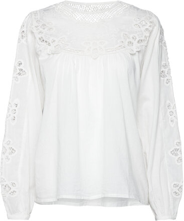Mayll Blouse Ls Tops Blouses Long-sleeved White Lollys Laundry