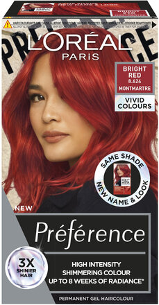 L'oréal Paris Préférence Vivid Colours 8.624 Bright Red Beauty Women Hair Care Color Treatments Nude L'Oréal Paris