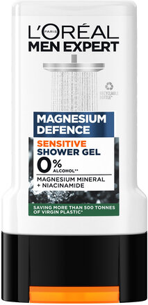 Men Expert Magnesium Defense Sensitive Shower Gel 300Ml Beauty MEN Skin Care Body Shower Gel Nude L'Oréal Paris*Betinget Tilbud