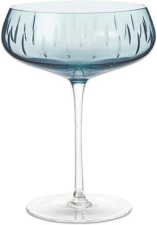 Champagne Coupe Home Tableware Glass Champagne Glass Blue LOUISE ROE
